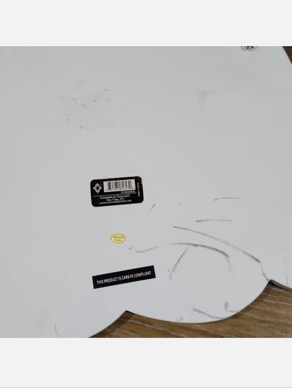 White Wood Cloud Mirror